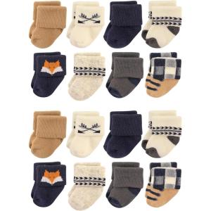 image:imageHudson Baby Unisex Baby Cotton Rich Baby Terry Socks 16PackForest