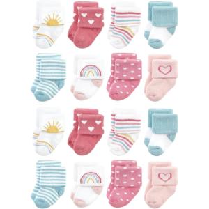 image:imageHudson Baby Unisex Baby Cotton Rich Baby Terry Socks 16PackModern Rainbow