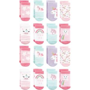 image:imageHudson Baby Unisex Baby Cotton Rich Baby Terry Socks 16PackMulticolor Unicorn