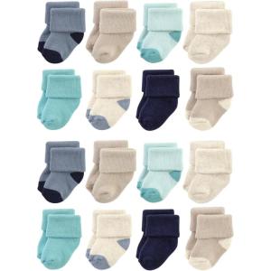 image:imageHudson Baby Unisex Baby Cotton Rich Baby Terry Socks 16PackNavy Taupe