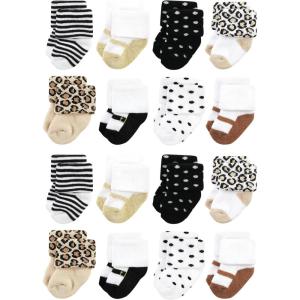 image:imageHudson Baby Unisex Baby Cotton Rich Baby Terry Socks 16PackNeutral Leopard