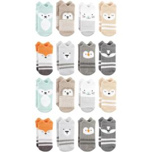 image:imageHudson Baby Unisex Baby Cotton Rich Baby Terry Socks 16PackNeutral Woodland
