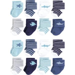 image:imageHudson Baby Unisex Baby Cotton Rich Baby Terry Socks 16PackOcean Friends