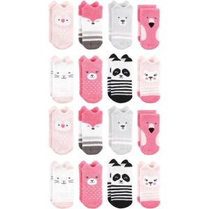 image:imageHudson Baby Unisex Baby Cotton Rich Baby Terry Socks 16PackPink Animals