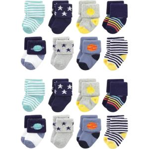 image:imageHudson Baby Unisex Baby Cotton Rich Baby Terry Socks 16PackSolar System
