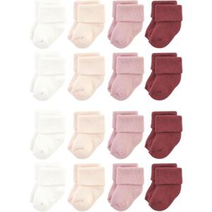 image:imageHudson Baby Unisex Baby Cotton Rich Baby Terry Socks 16PackSolid Blush Pink