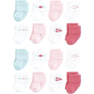 image:imageHudson Baby Unisex Baby Cotton Rich Baby Terry Socks 16PackTiny Flowers