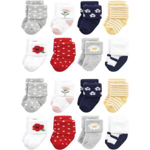 image:imageHudson Baby Unisex Baby Cotton Rich Baby Terry Socks 16PackWildflower