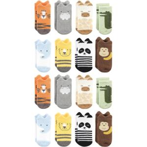 image:imageHudson Baby Unisex Baby Cotton Rich Baby Terry Socks 16PackZoo Animals