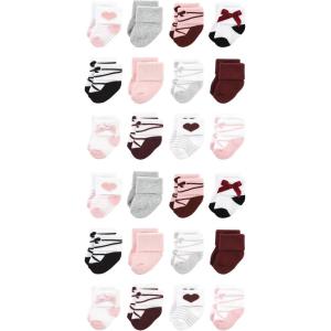 image:imageHudson Baby Unisex Baby Cotton Rich Baby Terry Socks 24PackBallet