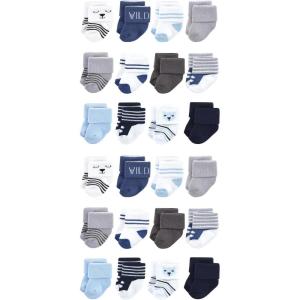 image:imageHudson Baby Unisex Baby Cotton Rich Baby Terry Socks 24PackBear Boy