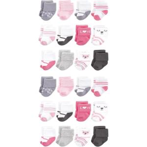 image:imageHudson Baby Unisex Baby Cotton Rich Baby Terry Socks 24PackBear Girl