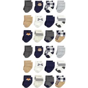 image:imageHudson Baby Unisex Baby Cotton Rich Baby Terry Socks 24PackBlue Forest