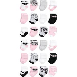 image:imageHudson Baby Unisex Baby Cotton Rich Baby Terry Socks 24PackBows