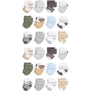 image:imageHudson Baby Unisex Baby Cotton Rich Baby Terry Socks 24PackBoy Safari