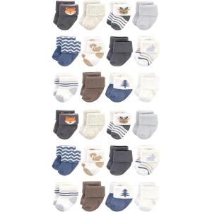 image:imageHudson Baby Unisex Baby Cotton Rich Baby Terry Socks 24PackBoy Woodland