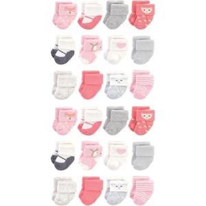 image:imageHudson Baby Unisex Baby Cotton Rich Baby Terry Socks 24PackGirl Woodland