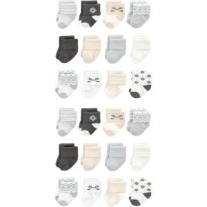 image:imageHudson Baby Unisex Baby Cotton Rich Baby Terry Socks 24PackGray Beige Solid
