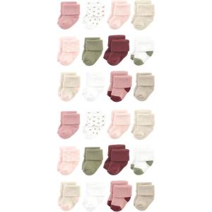 image:imageHudson Baby Unisex Baby Cotton Rich Baby Terry Socks 24PackMauve Sage Dot