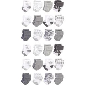 image:imageHudson Baby Unisex Baby Cotton Rich Baby Terry Socks 24PackMoon