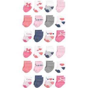 image:imageHudson Baby Unisex Baby Cotton Rich Baby Terry Socks 24PackPink Love