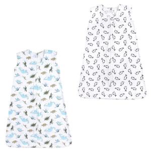 image:imageHudson Baby Unisex Baby Cotton Sleeveless Wearable Sleeping Bag Whale Aztec 06 Months USDinosaurs and Penguins 2pack