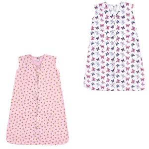 image:imageHudson Baby Unisex Baby Cotton Sleeveless Wearable Sleeping Bag Whale Aztec 06 Months USGold Hearts and Butterflies 2pack