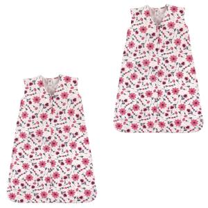 image:imageHudson Baby Unisex Baby Cotton Sleeveless Wearable Sleeping Bag Whale Aztec 06 Months USPink Flowers 2pack