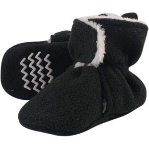 image:imageHudson Baby Unisex Baby Cozy Fleece and Faux Sherpa BootiesBlack