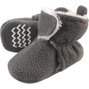 image:imageHudson Baby Unisex Baby Cozy Fleece and Faux Sherpa BootiesCharcoal