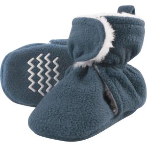 image:imageHudson Baby Unisex Baby Cozy Fleece and Faux Sherpa BootiesCoronet Blue