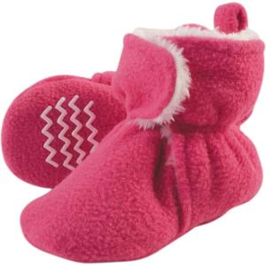 image:imageHudson Baby Unisex Baby Cozy Fleece and Faux Sherpa BootiesDark Pink