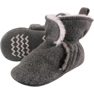 image:imageHudson Baby Unisex Baby Cozy Fleece and Faux Sherpa BootiesHeather Charcoal