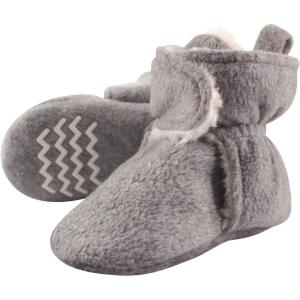 image:imageHudson Baby Unisex Baby Cozy Fleece and Faux Sherpa BootiesHeather Gray