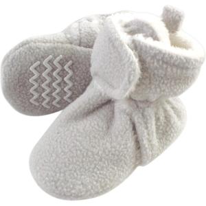 image:imageHudson Baby Unisex Baby Cozy Fleece and Faux Sherpa BootiesLight Gray