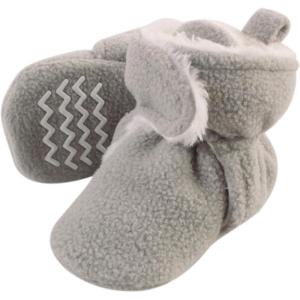 image:imageHudson Baby Unisex Baby Cozy Fleece and Faux Sherpa BootiesNeutral Gray