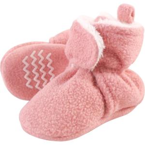 image:imageHudson Baby Unisex Baby Cozy Fleece and Faux Sherpa BootiesStrawberry Pink