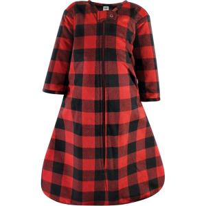 image:imageHudson Baby Unisex Baby Long Sleeve Plush Faux Fur Sleeping Bag Wearable BlanketBuffalo Plaid