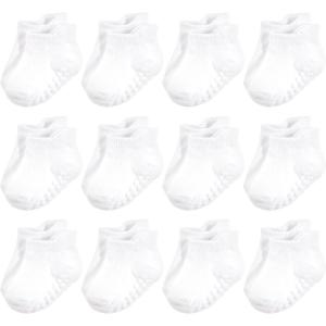 image:imageHudson Baby Unisex Baby NonSkid NoShow SocksWhite