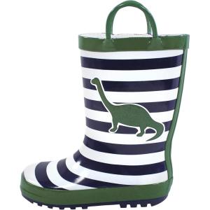 image:imageHudson Baby Unisex Baby Rain BootsDino Stripe