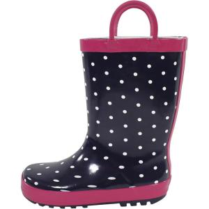 image:imageHudson Baby Unisex Baby Rain BootsNavy Dots Pink
