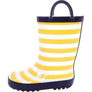 image:imageHudson Baby Unisex Baby Rain BootsYellow Navy Stripe