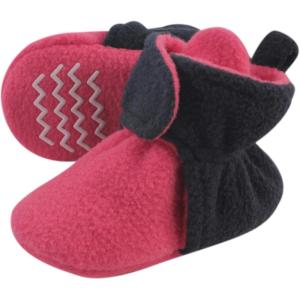 image:imageHudson Baby UnisexBaby Cozy Fleece BootiesSlipper SockDark Pink Navy