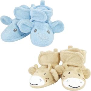 image:imageHudson Baby UnisexBaby Cozy Fleece BootiesSlipper SockElephant Giraffe