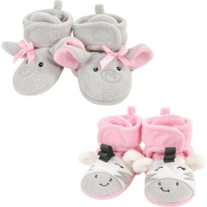 image:imageHudson Baby UnisexBaby Cozy Fleece BootiesSlipper SockElephant Zebra