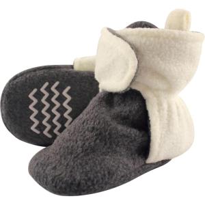 image:imageHudson Baby UnisexBaby Cozy Fleece BootiesSlipper SockHeather Charcoal Cream