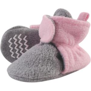 image:imageHudson Baby UnisexBaby Cozy Fleece BootiesSlipper SockLight Pink Heather Gray