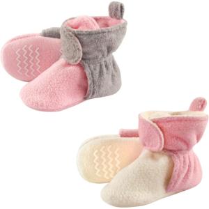 image:imageHudson Baby UnisexBaby Cozy Fleece BootiesSlipper SockLt Pink Cream