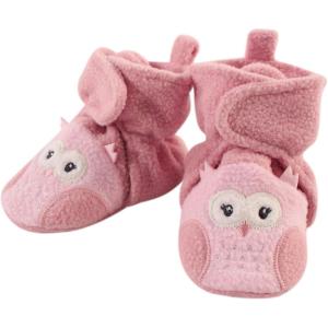 image:imageHudson Baby UnisexBaby Cozy Fleece BootiesSlipper SockPink Owl