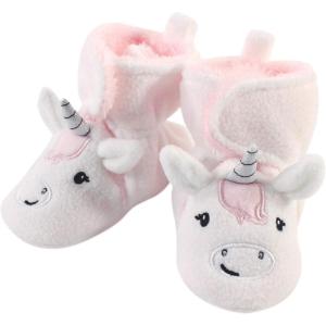 image:imageHudson Baby UnisexBaby Cozy Fleece BootiesSlipper SockSilver White Unicorn